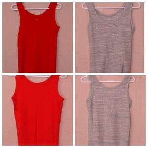 Denver Hayes women's tanks. Red and grey. Size Large